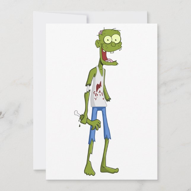 Zombie-Party Einladung - Halloween-Karte (Vorderseite)