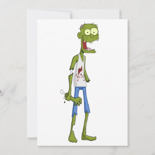 Zombie-Party-Einladung – Halloween-Karte Feiertagskarte