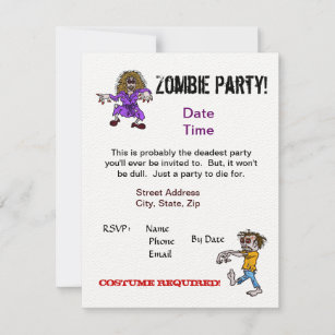 Zombie Party    EinladungAnpassen Sie es! Einladung