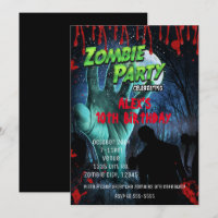 ZOMBIE PARTY Halloween-Party-Einladungen