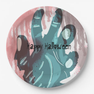 Zombie-Party-Hand Gruseliger Blutfleck Halloween-K Pappteller