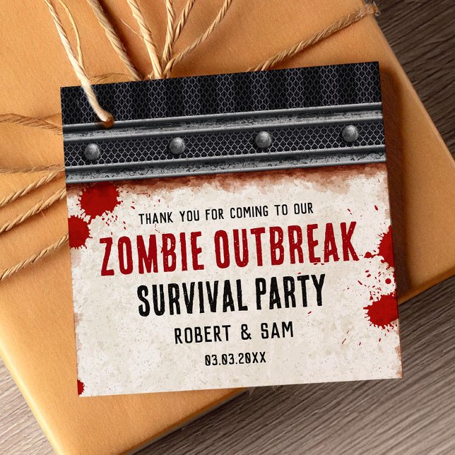 Zombie-Party rostig Geschenkanhänger (Von Creator hochgeladen)