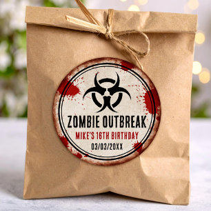 Zombie-Party rostig Runder Aufkleber