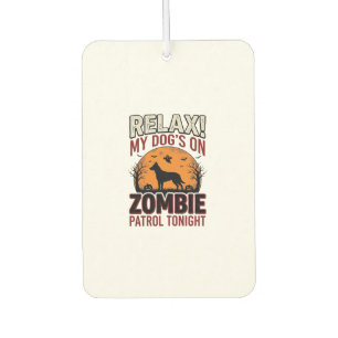 Zombie-Patrouillen-Hund Halloween Vintage-Stich De Autolufterfrischer