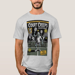Zombie Pickleball Schläger Comic Design T-Shirt