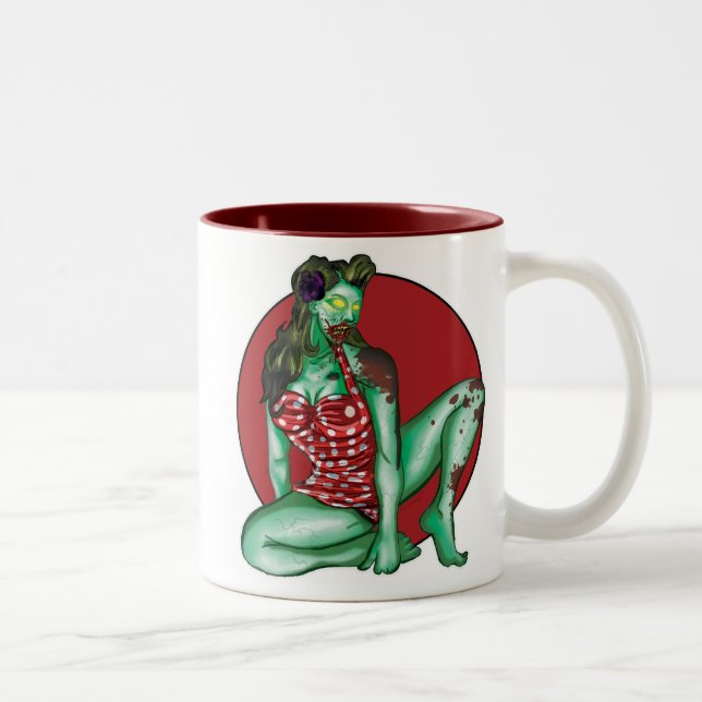Zombie Pin-Up Tasse (Rechts)