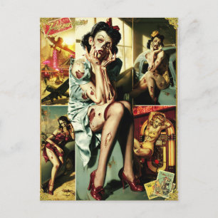 Zombie Pin-Up's II Postkarte