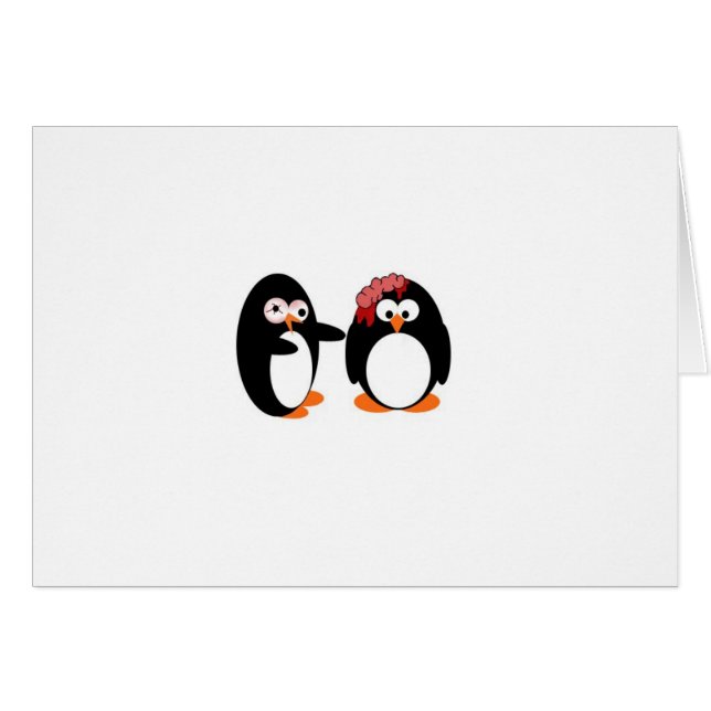 Zombie-Pinguin-Karte (Vorderseite (Horizontal))