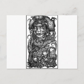 Zombie Pirate Girl Postkarte