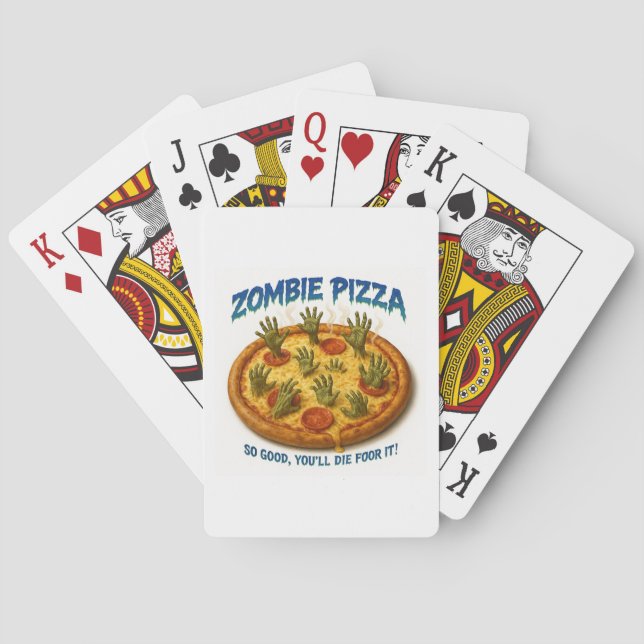 Zombie Pizza "So gut, dass du dafür Die!" Spielkarten (Rückseite)