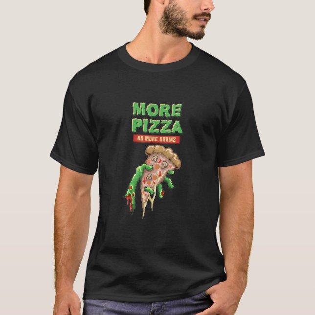 Zombie   Pizza  Undead Eats Pizza  Horror   T-Shirt (Vorderseite)