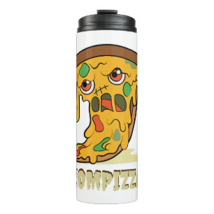 Zombie Pizza Zompizza Lustiger Halloween Kawaii Thermosbecher
