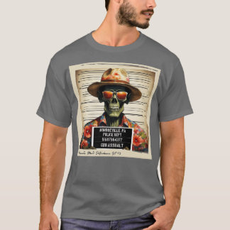 Zombie Police Mugshot verhaftet Todschlag T-Shirt