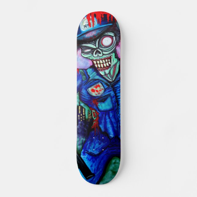 Zombie-PolizistSkateboard Skateboard (Vorderseite)
