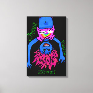 Zombie Poster Leinwanddruck