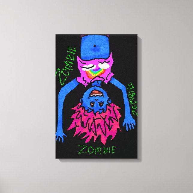 Zombie Poster Leinwanddruck (Vorderseite)