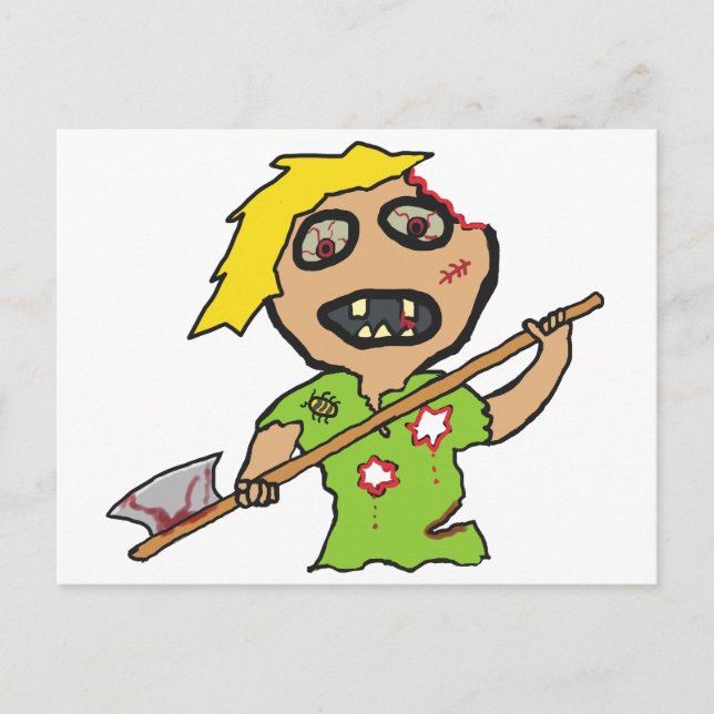 Zombie Postkarte (Vorderseite)