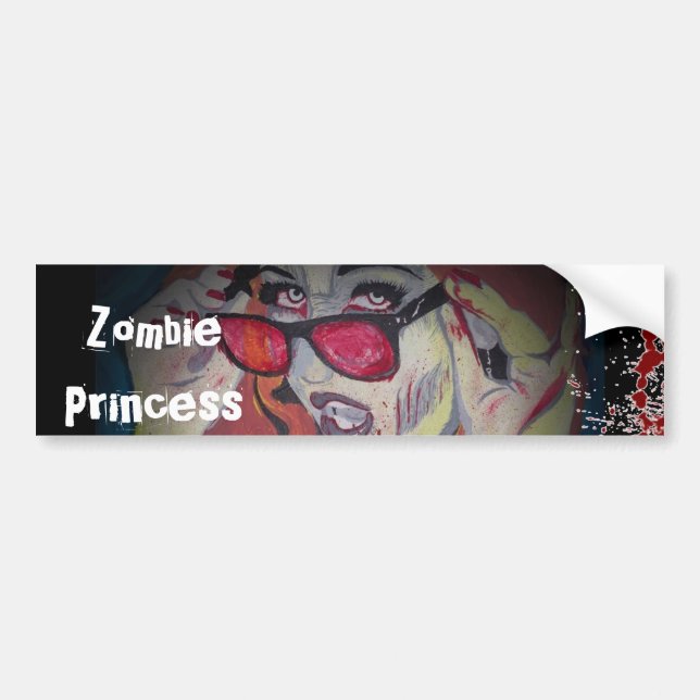 Zombie-Prinzessin Autoaufkleber (Vorne)