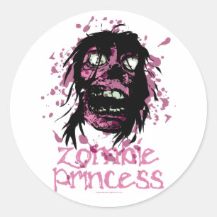 Zombie-Prinzessin Runder Aufkleber