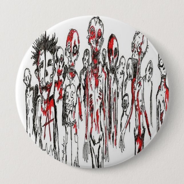 Zombie Punx Knopf Button (Vorderseite)