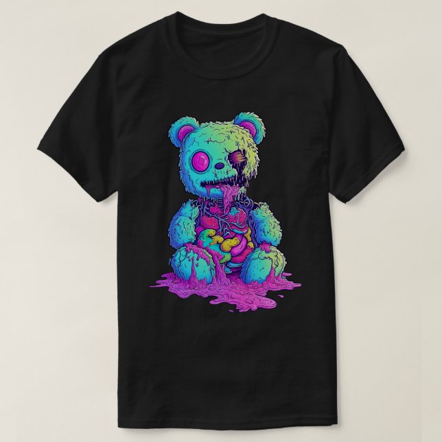 Zombie Rainbow Bear T-Shirt (Design vorne)