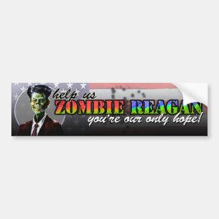 Zombie Reagan Autoaufkleber
