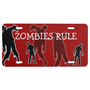 Zombie-Regel-Lizenz-Teller US Nummernschild