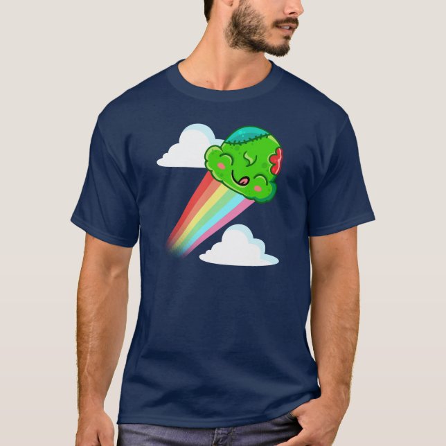 Zombie Regenbogen-Boost - Ice Cream Jump T-Shirt (Vorderseite)