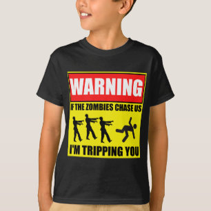 Zombie-Reise, die Sign.png warnt T-Shirt