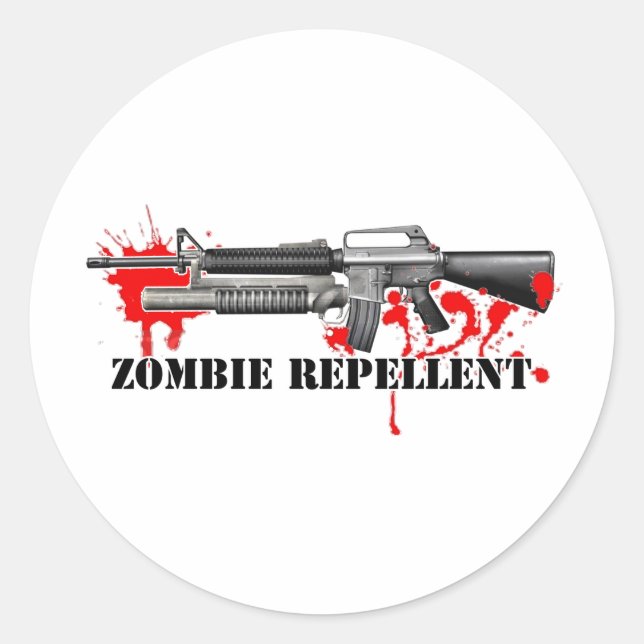 Zombie Repellent Runder Aufkleber (Vorderseite)