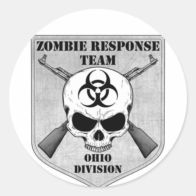 Zombie Response Team: Abteilung Ohio Runder Aufkleber (Vorderseite)
