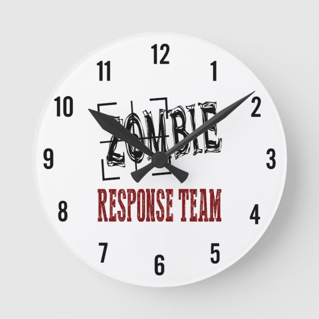 Zombie Response Team Clock Runde Wanduhr (Vorderseite)