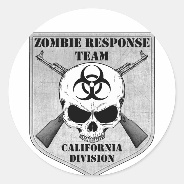 Zombie Response Team: Division California Runder Aufkleber (Vorderseite)