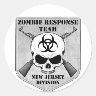 Zombie Response Team: New Jersey Division Runder Aufkleber