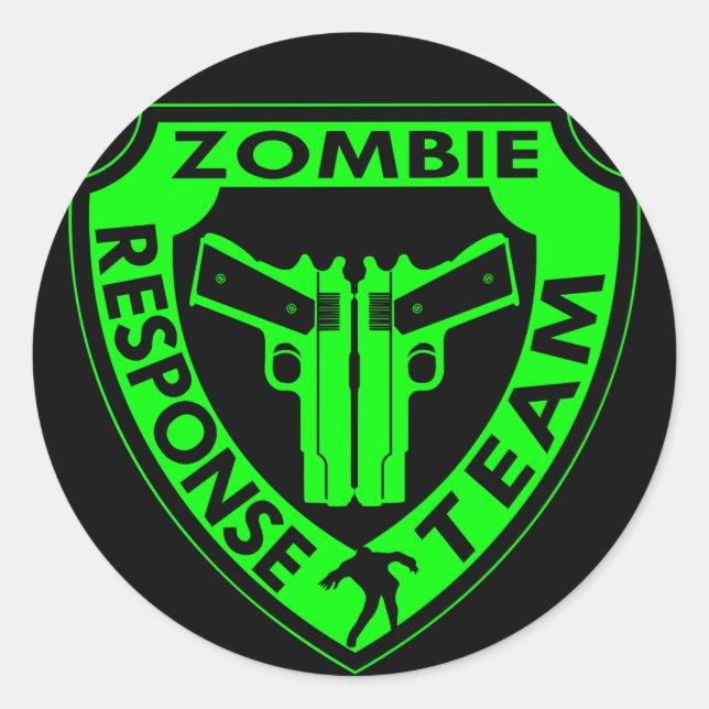 Zombie Response Team Runder Aufkleber (Vorderseite)