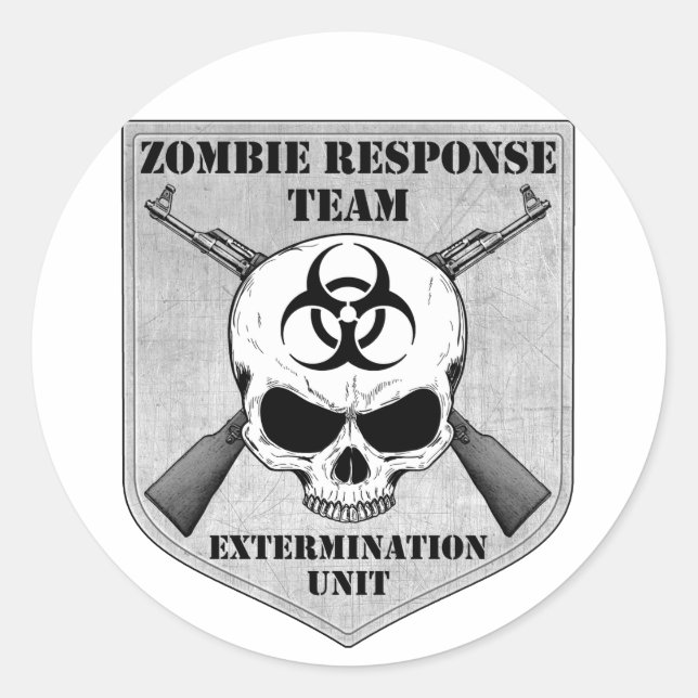 Zombie Response Team Runder Aufkleber (Vorderseite)