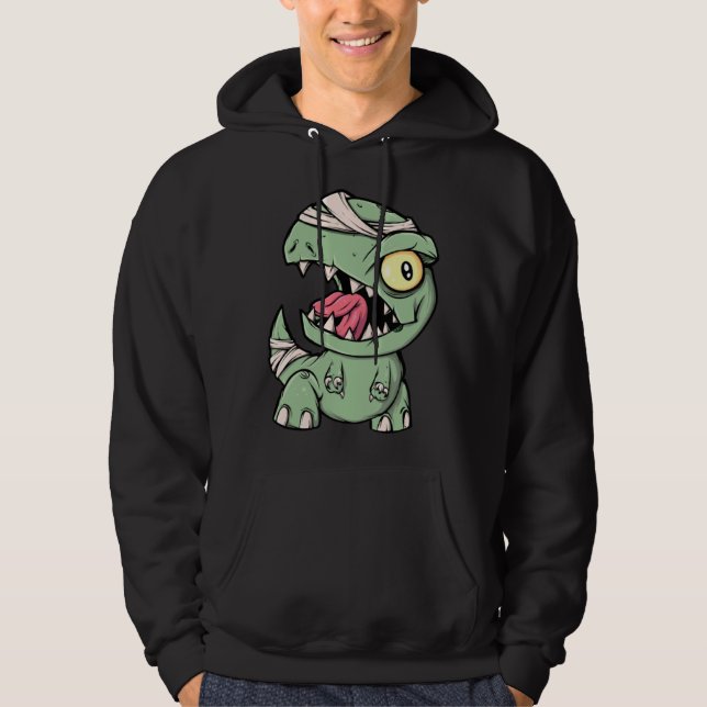 Zombie Rex Dinosaur  For Boys Mummy Halloween Hoodie (Vorderseite)
