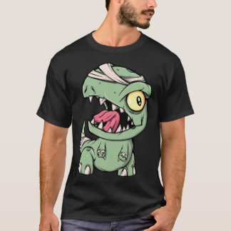 Zombie Rex Dinosaur For Boys Mummy Halloween T-Shirt