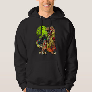 Zombie Rex Halloween Jungen Kinder Kürbis Dinosaur Hoodie
