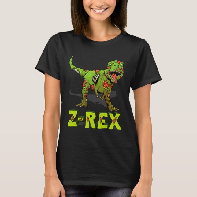 Zombie Rex Zombiesaurus Z Rex Halloween Costume Bo T-Shirt (Vorderseite)