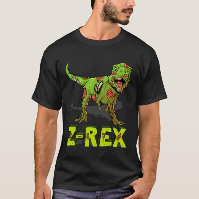 Zombie Rex Zombiesaurus Z Rex Halloween Costume Bo T-Shirt (Vorderseite)