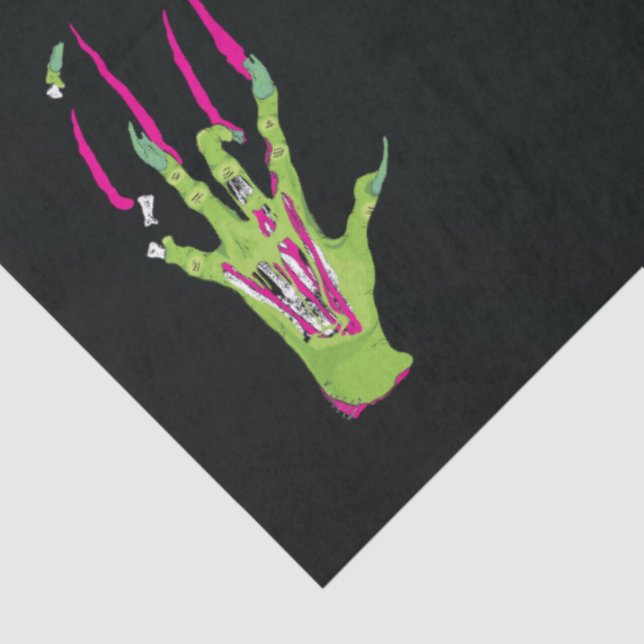 Zombie Rippin’ Poppin’ Funky Fun Ghoulish Seidenpapier (Ausschnitt)