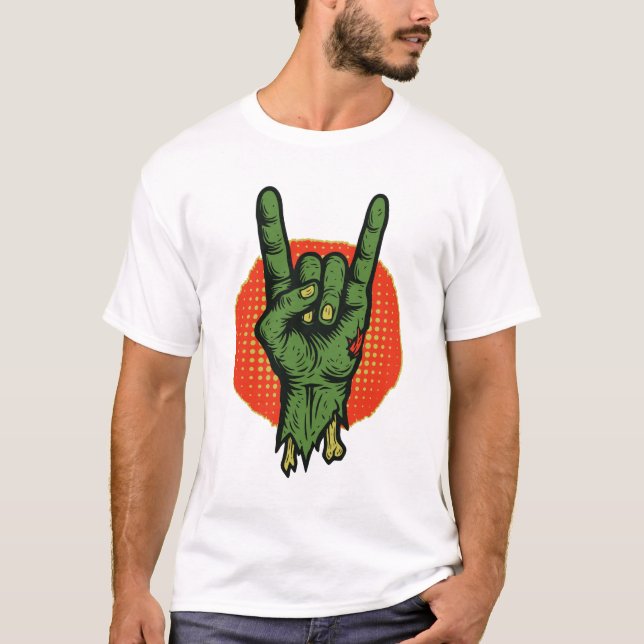 Zombie Rock on Hand! T-Shirt (Vorderseite)