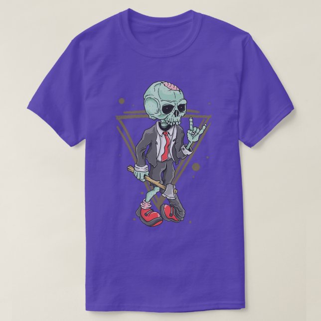 Zombie Rock On T-Shirt (Design vorne)