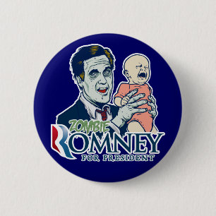 Zombie Romney für Präsidenten Button