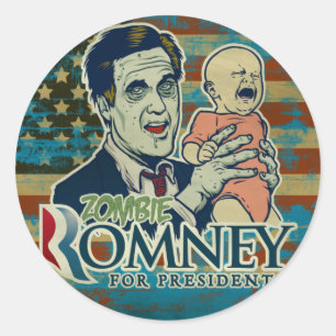 Zombie Romney Sticker Set