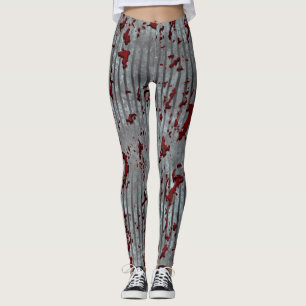 Zombie Rot Streifen Leggings