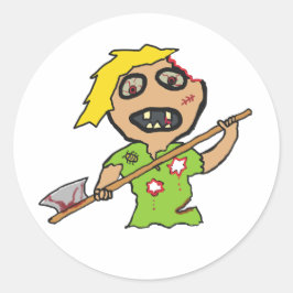 Zombie Runder Aufkleber