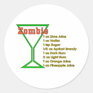 Zombie Runder Aufkleber