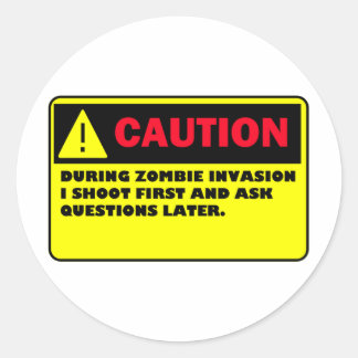ZOMBIE RUNDER AUFKLEBER